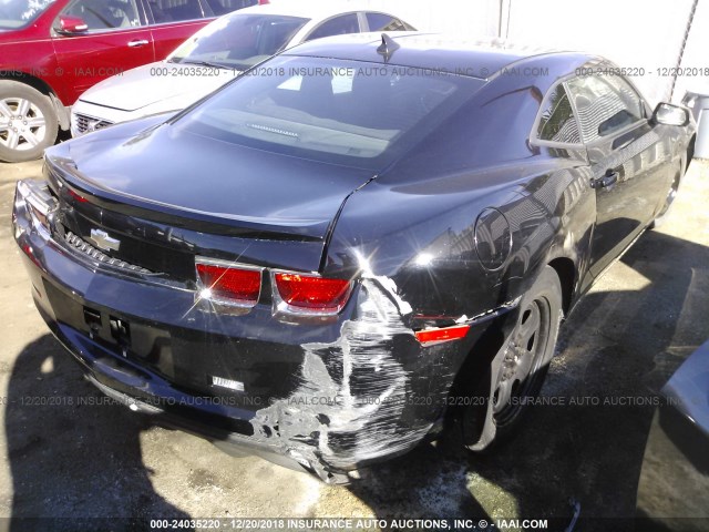 2G1FA1E38D9204887 - 2013 CHEVROLET CAMARO LS BLACK photo 4