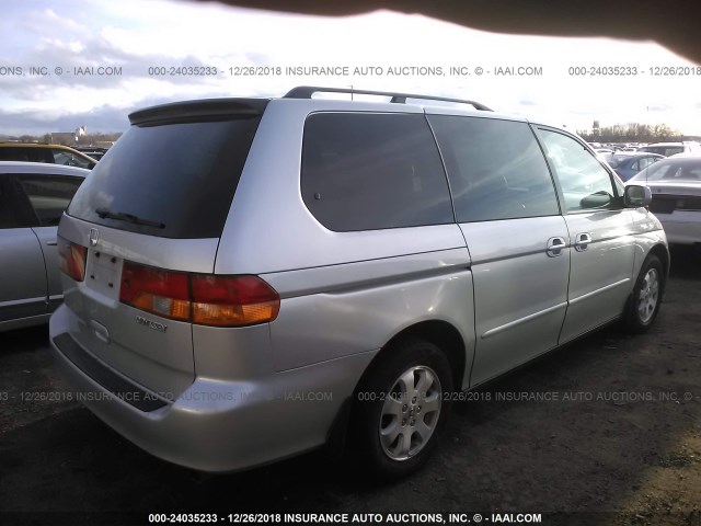 5FNRL18044B077826 - 2004 HONDA ODYSSEY EXL SILVER photo 4