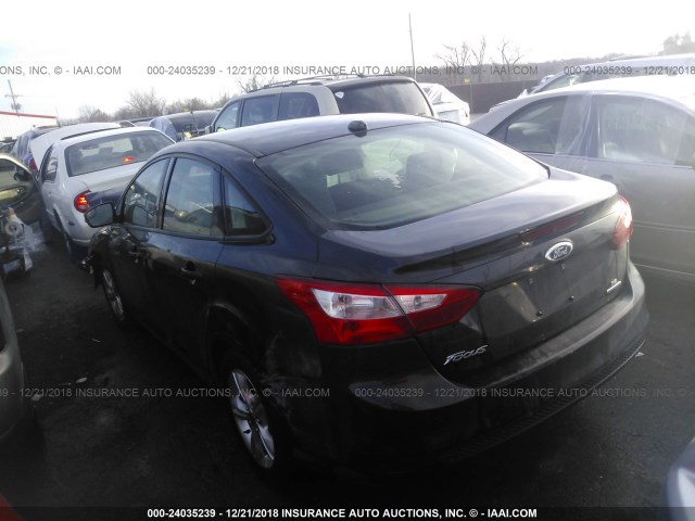 1FADP3F21DL372660 - 2013 FORD FOCUS SE BLACK photo 3