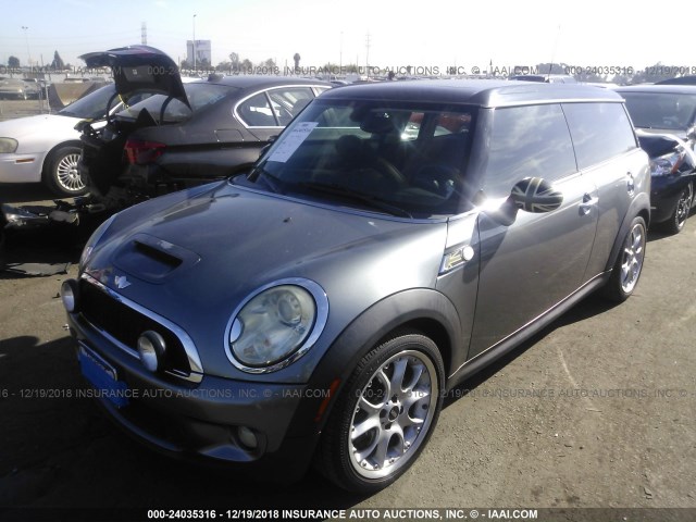 WMWMM33578TP89673 - 2008 MINI COOPER S CLUBMAN GRAY photo 2