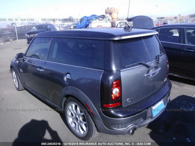 WMWMM33578TP89673 - 2008 MINI COOPER S CLUBMAN GRAY photo 3