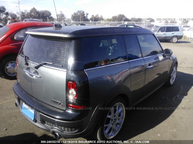 WMWMM33578TP89673 - 2008 MINI COOPER S CLUBMAN GRAY photo 4