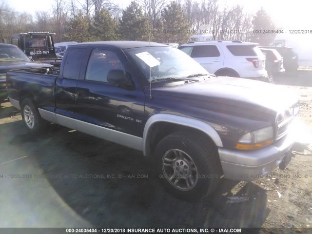 1B7GL42N52S538285 - 2002 DODGE DAKOTA SLT BLUE photo 1