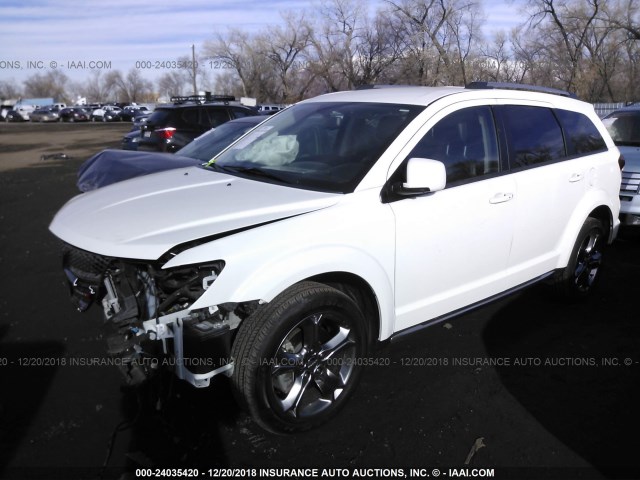 3C4PDDGGXHT578585 - 2017 DODGE JOURNEY CROSSROAD WHITE photo 2