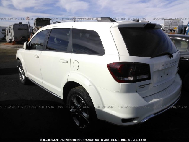 3C4PDDGGXHT578585 - 2017 DODGE JOURNEY CROSSROAD WHITE photo 3