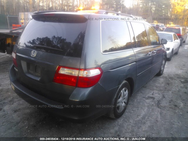 5FNRL38616B442756 - 2006 HONDA ODYSSEY EXL BLUE photo 4