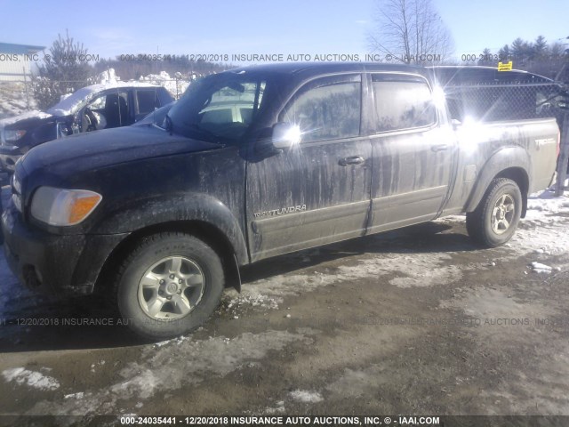 5TBDT44196S513426 - 2006 TOYOTA TUNDRA DOUBLE CAB SR5 BLACK photo 2