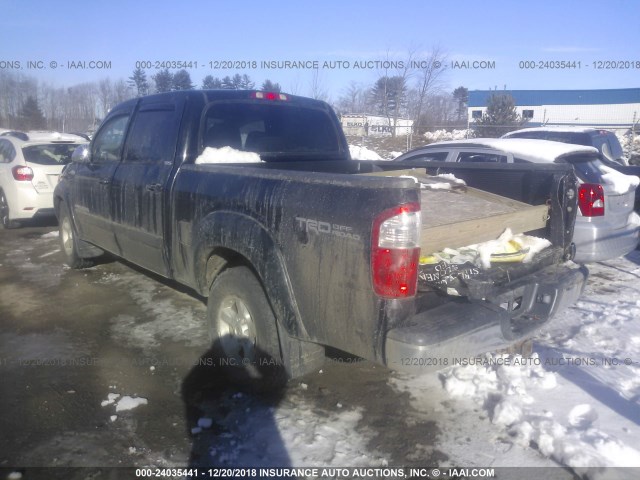 5TBDT44196S513426 - 2006 TOYOTA TUNDRA DOUBLE CAB SR5 BLACK photo 3