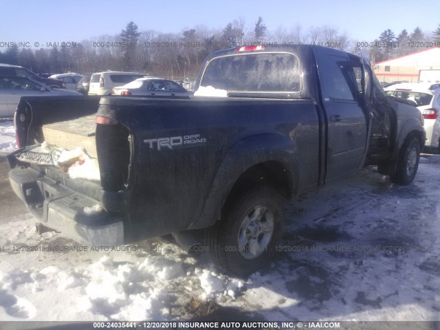 5TBDT44196S513426 - 2006 TOYOTA TUNDRA DOUBLE CAB SR5 BLACK photo 4