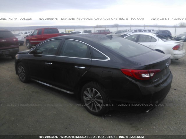 5NPE34AF7GH288104 - 2016 HYUNDAI SONATA SPORT/LIMITED BLACK photo 3