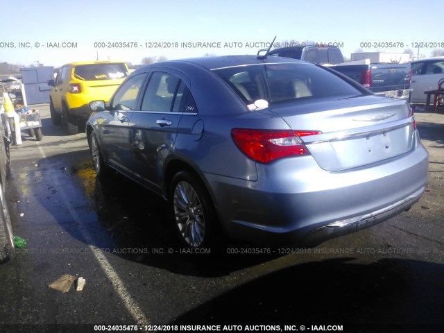 1C3BC2FBXBN581473 - 2011 CHRYSLER 200 LIMITED BLUE photo 3