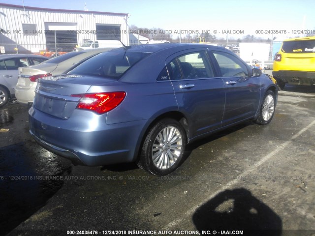 1C3BC2FBXBN581473 - 2011 CHRYSLER 200 LIMITED BLUE photo 4