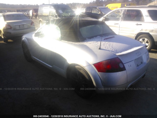 TRUUT28N411002582 - 2001 AUDI TT QUATTRO SILVER photo 3