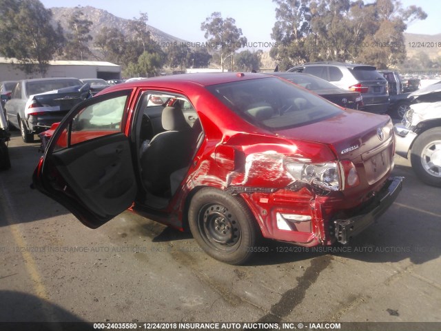 JTDBL40E99J013744 - 2009 TOYOTA COROLLA LE/XLE RED photo 3