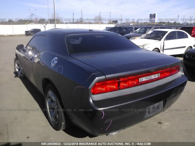 2C3CDYAG7EH101183 - 2014 DODGE CHALLENGER SXT GRAY photo 3