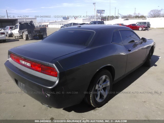 2C3CDYAG7EH101183 - 2014 DODGE CHALLENGER SXT GRAY photo 4