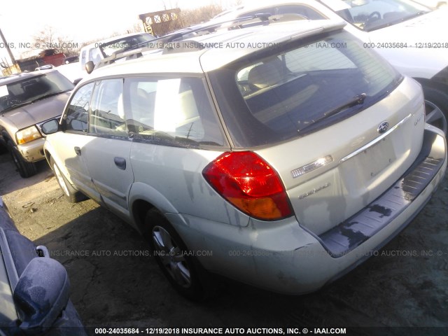 4S4BP61C357392689 - 2005 SUBARU LEGACY OUTBACK 2.5I SILVER photo 3