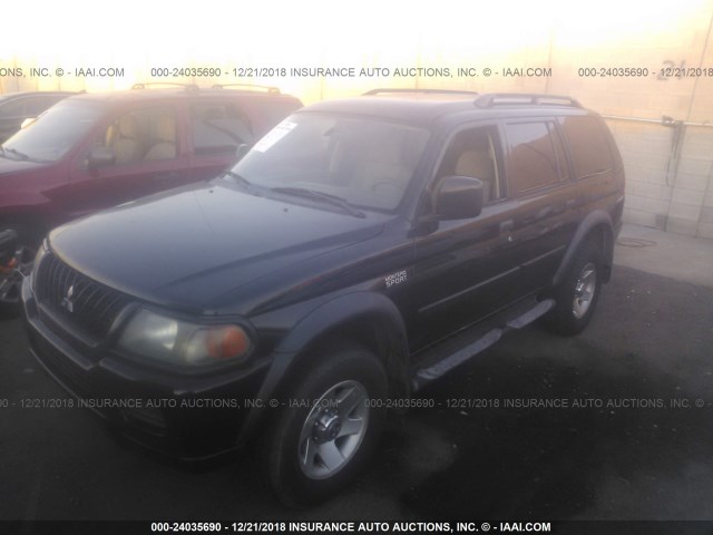 JA4LS21H33J027788 - 2003 MITSUBISHI MONTERO SPORT ES/SPORT LS BLACK photo 2