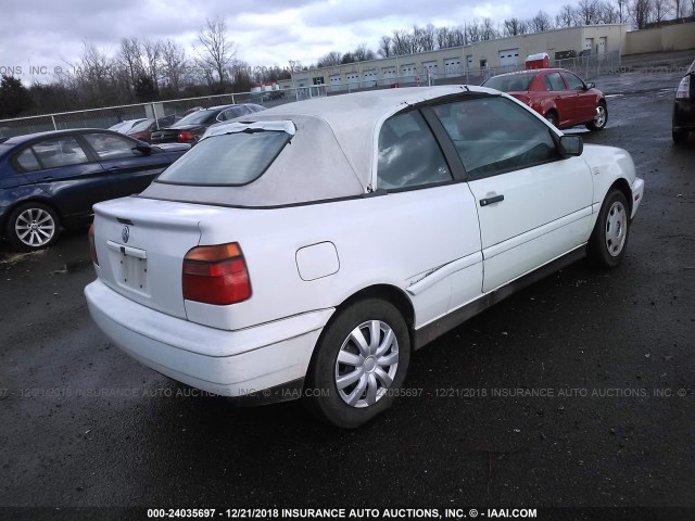 3VWAA81E4WM805769 - 1998 VOLKSWAGEN CABRIO WHITE photo 4