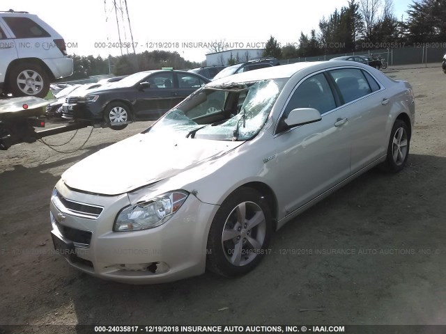 1G1ZF57539F170764 - 2009 CHEVROLET MALIBU HYBRID TAN photo 2