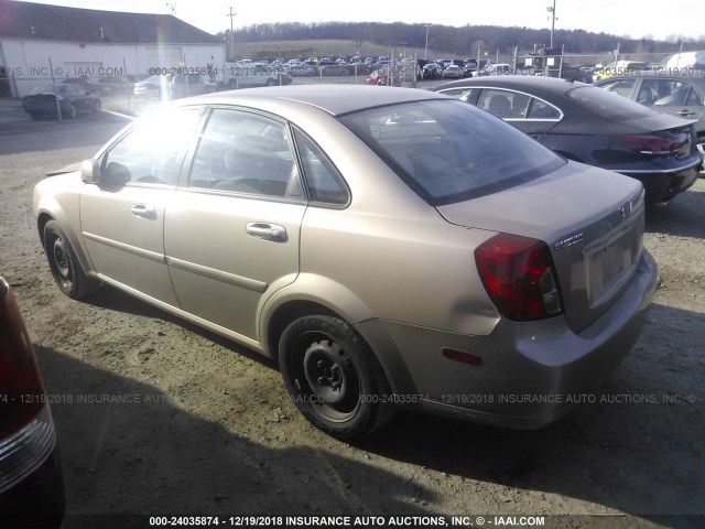 KL5JD56Z17K702103 - 2007 SUZUKI FORENZA CONVENIENCE/POPULAR TAN photo 3