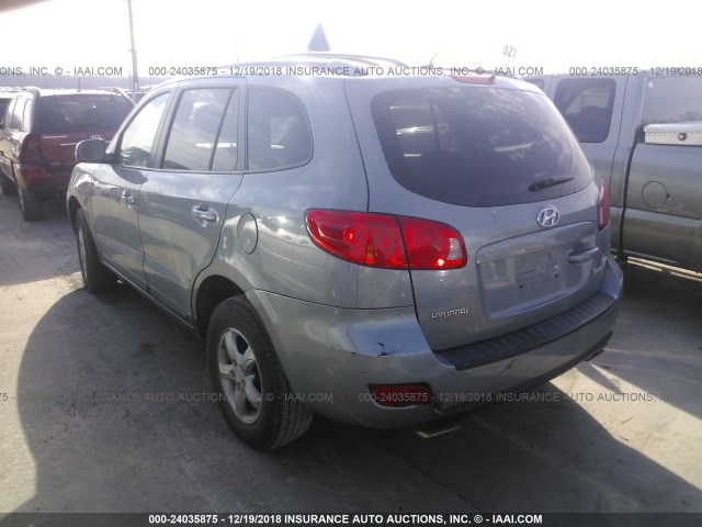 5NMSG13D37H084107 - 2007 HYUNDAI SANTA FE GLS Light Blue photo 3