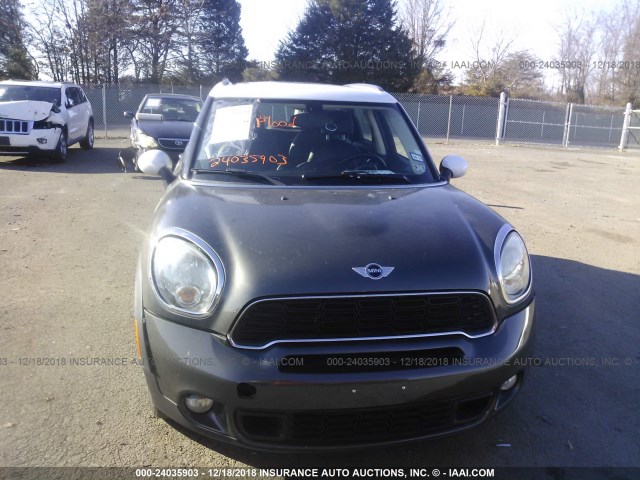 WMWZC3C51CWL80942 - 2012 MINI COOPER S COUNTRYMAN GRAY photo 6