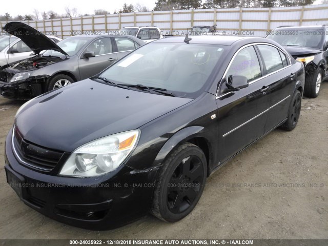 1G8ZS57B48F266193 - 2008 SATURN AURA XE BLACK photo 2