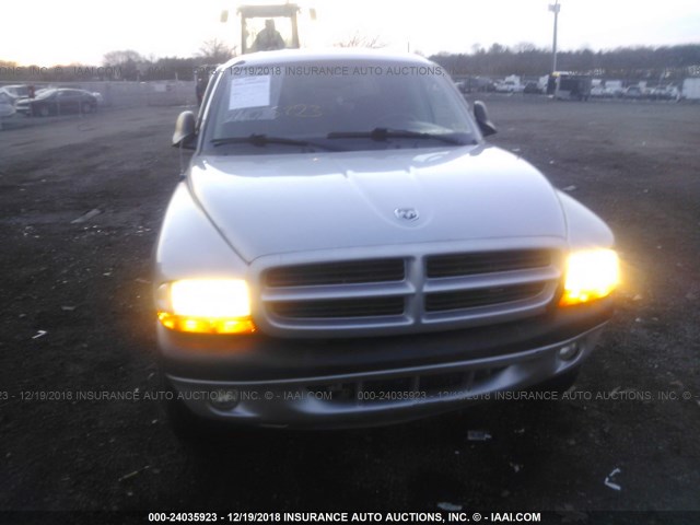 1D7HG38NX3S335202 - 2003 DODGE DAKOTA QUAD SPORT SILVER photo 6