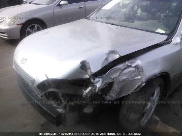 JT8BF28G1Y0254203 - 2000 LEXUS ES 300 SILVER photo 6