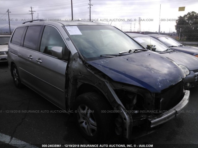 5FNRL38795B001500 - 2005 HONDA ODYSSEY EXL SILVER photo 1