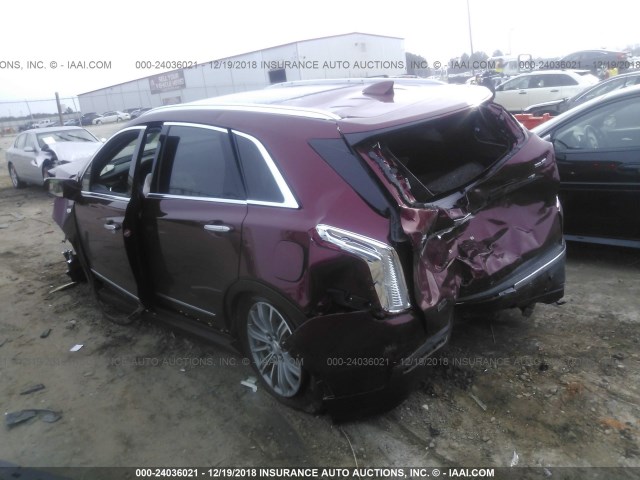 1GYKNBRS5HZ297150 - 2017 CADILLAC XT5 LUXURY BURGUNDY photo 3