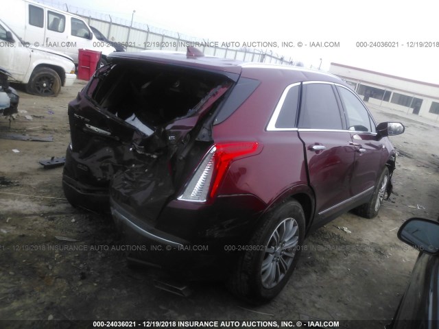 1GYKNBRS5HZ297150 - 2017 CADILLAC XT5 LUXURY BURGUNDY photo 4