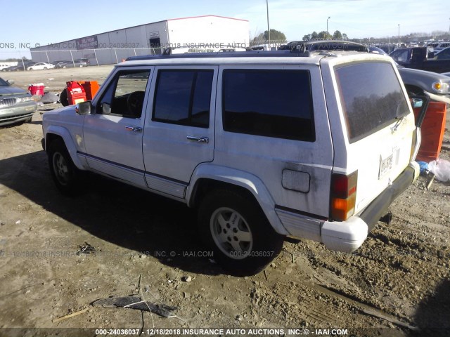 1J4FJ58S1ML635396 - 1991 JEEP CHEROKEE LAREDO WHITE photo 3