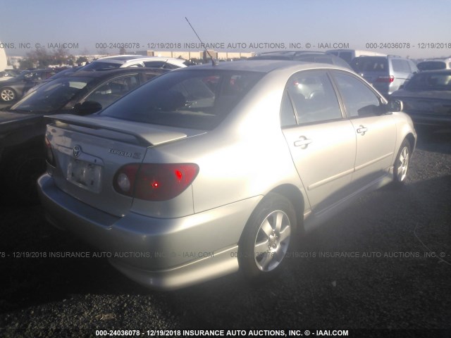 1NXBR32E04Z319434 - 2004 TOYOTA COROLLA CE/LE/S SILVER photo 4