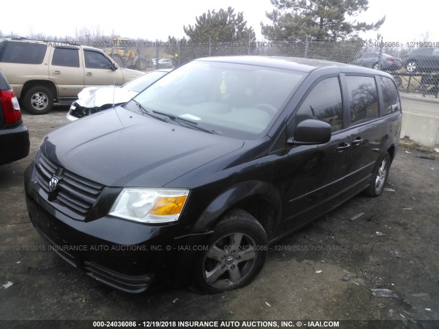 2D8HN44E99R561920 - 2009 DODGE GRAND CARAVAN SE BLACK photo 2