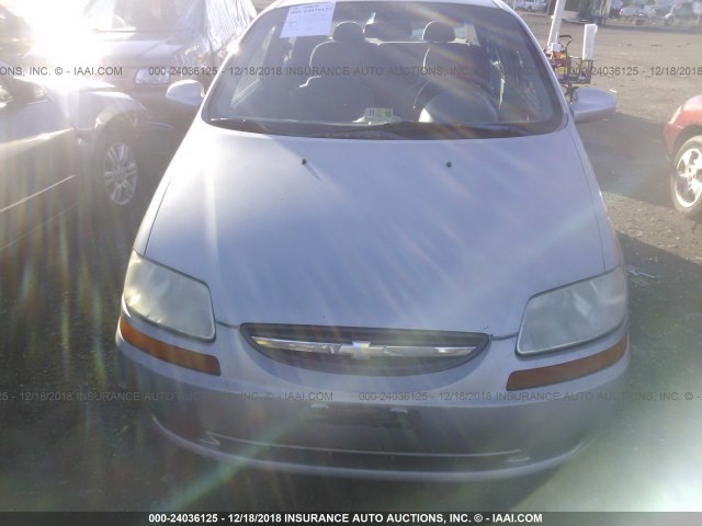 KL1TD526X4B162042 - 2004 CHEVROLET AVEO SILVER photo 6