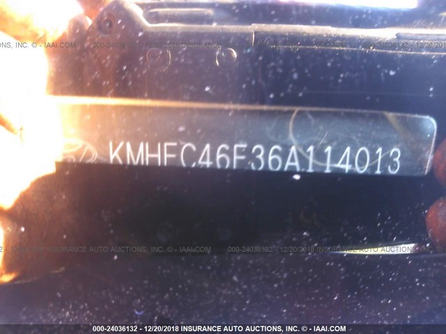 KMHFC46F36A114013 - 2006 HYUNDAI AZERA SE/LIMITED SILVER photo 9