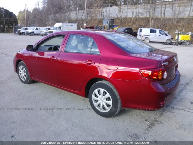 JTDBL40E499025463 - 2009 TOYOTA COROLLA LE/XLE RED photo 3