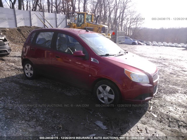 KL1TD66E09B340698 - 2009 CHEVROLET AVEO LS/LT Կարմիր լուսանկար 1