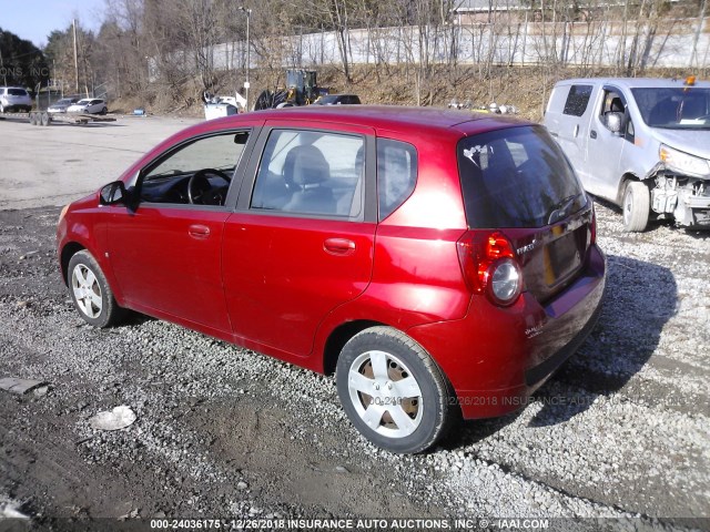 KL1TD66E09B340698 - 2009 CHEVROLET AVEO LS/LT Կարմիր լուսանկար 3