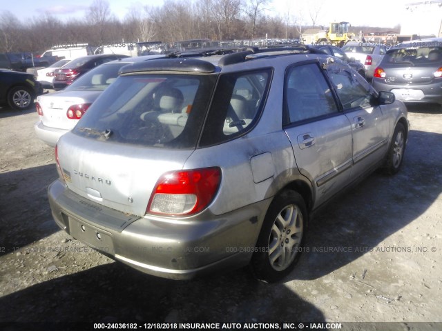 JF1GG68552H827371 - 2002 SUBARU IMPREZA OUTBACK SPORT SILVER photo 4