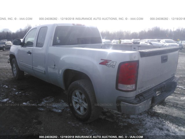 1GTR2VE70CZ233879 - 2012 GMC SIERRA K1500 SLE SILVER photo 3