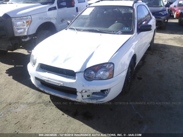 JF1GG65524H817338 - 2004 SUBARU IMPREZA TS WHITE photo 6