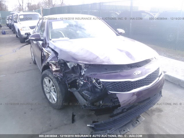 5XXGT4L39GG101243 - 2016 KIA OPTIMA LX BURGUNDY photo 6