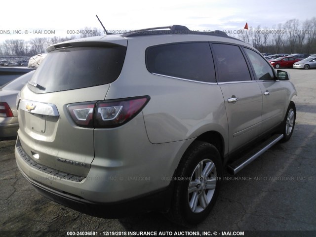 1GNKRHKD6EJ150894 - 2014 CHEVROLET TRAVERSE LT TAN photo 4