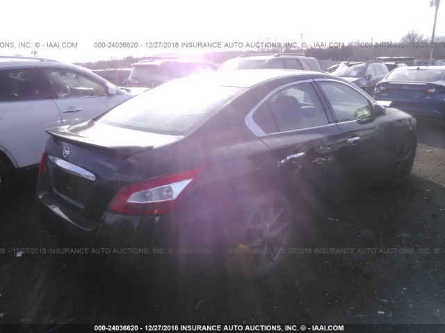 1N4AA51E19C834949 - 2009 NISSAN MAXIMA S/SV BLACK photo 4