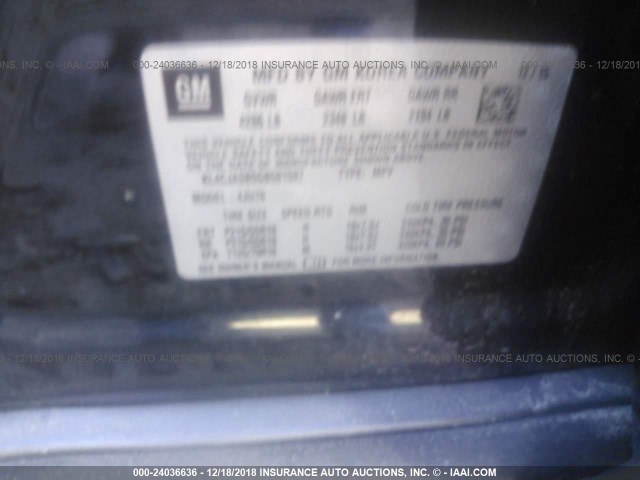 KL4CJASB5GB581597 - 2016 BUICK ENCORE BLACK photo 9