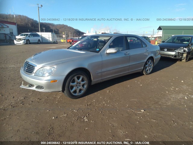 WDBNG84J75A460436 - 2005 MERCEDES-BENZ S 500 4MATIC SILVER photo 2