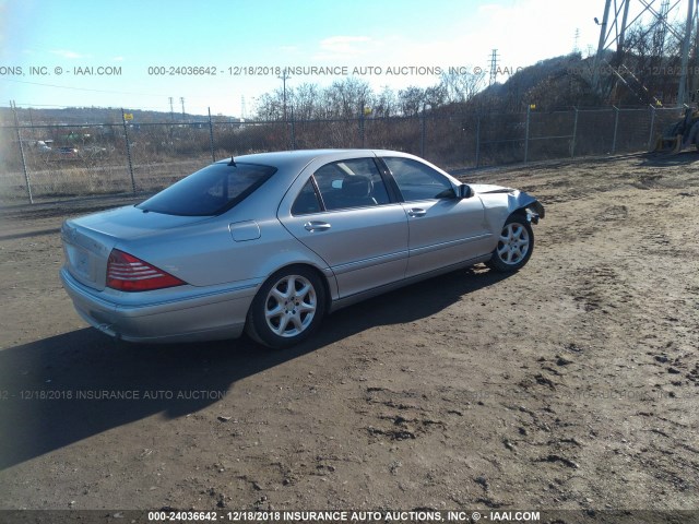 WDBNG84J75A460436 - 2005 MERCEDES-BENZ S 500 4MATIC SILVER photo 4